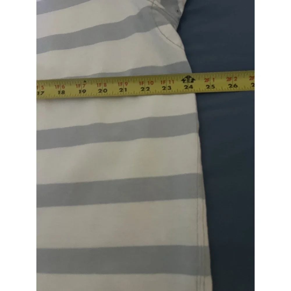 Vtg Polo Ralph Lauren Men's L Rugby Polo Shirt Short Sleeve Blue White Stripe